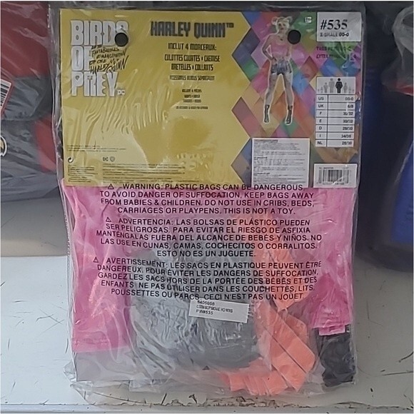 Birds of Prey Harley Quinn Colorful Mayhem Womens Halloween Costume Size XS NEW! - Picture 8 of 9